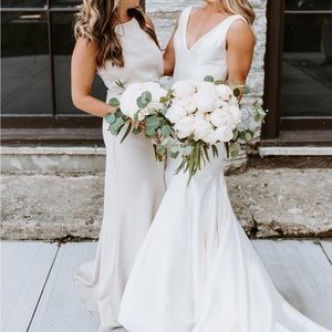 BHLDN Beckett Satin Charmeuse Maxi Dress